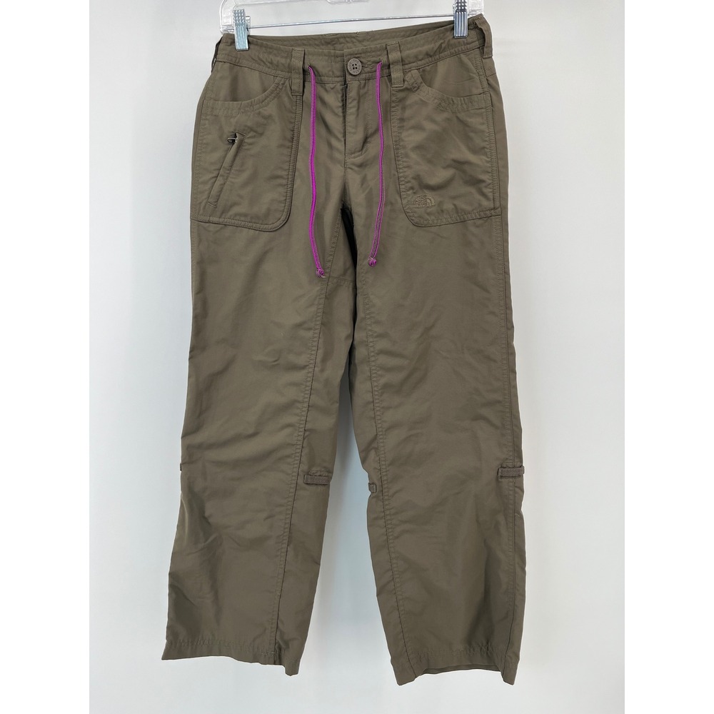 The North Face Horizon II Hiking Pants Womens sz 0 Brown Roll Up CFU1 - Picture 2 of 9